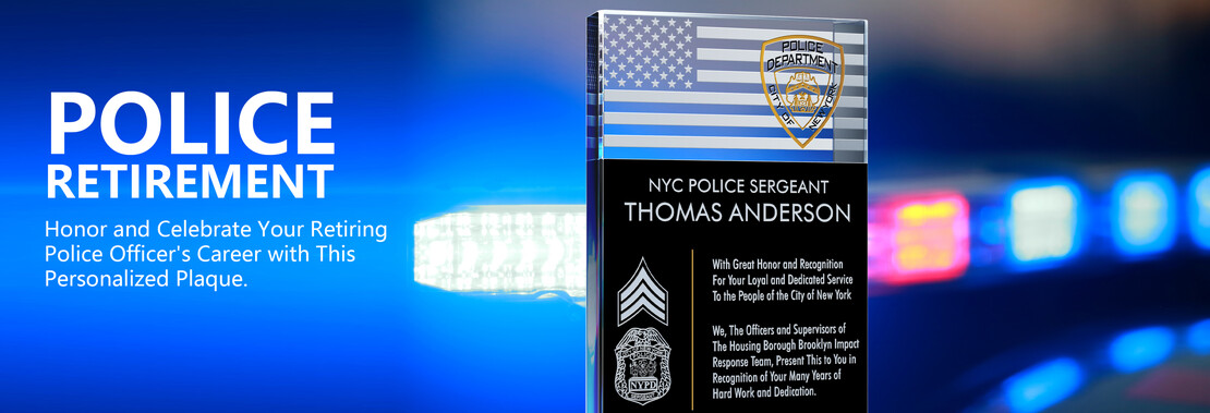 Police Retirement Plaques | Custom Police Officer Prayer Plaque