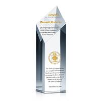 Crystal Retirement Congratulation Gift Plaque for Government Employee