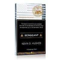 Army Military Promotion Gift Plaque
