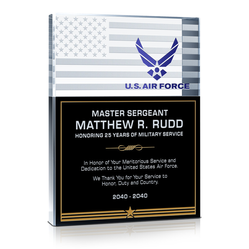 USAF Service Recognition Gift Plaque