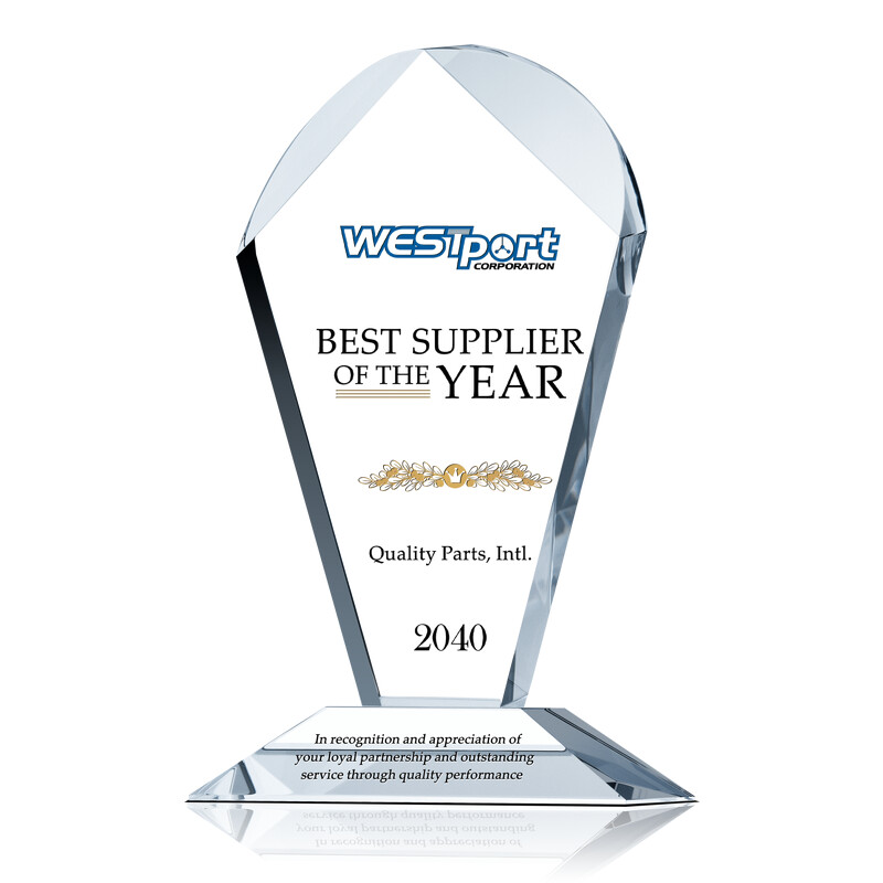 Best Supplier of the Year Award Plaque