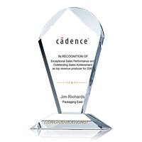 Crystal Geodesic Top Revenue Producer Award Trophy