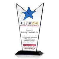 Crystal All Star Employee Recognition Award
