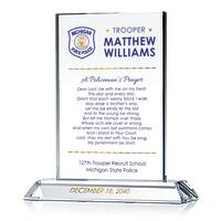 State trooper police prayer gift plaque