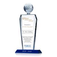 Personalized Crystal Lifetime Achievement Award Trophy