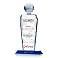 Crystal Corporate Executive and Board Member Recognition Award Plaque