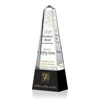 Crystal Obelisk Shaped Employee Recognition Award Tower
