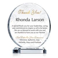 Circle Best Wishes Employee Retirement Gift Plaque