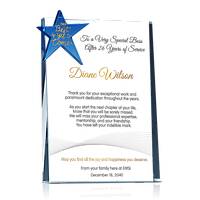 Unique Crystal Retirement Farewell Gift Plaque for Boss, Manager, Supervisor