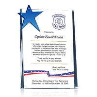 Stars and Stripes Patriotic Police Officer Retirement Gift Plaque