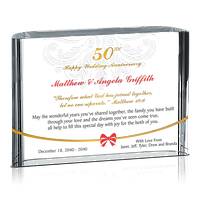 Custom Christian 50th Golden Wedding Anniversary Gift for Couple