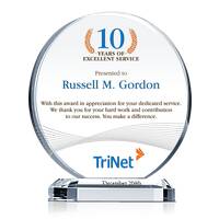 Service Appreciation Award Plaque