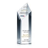 Crystal Diamond Tower Departing Employee Farewell Gift Plaque