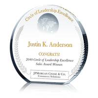 Crystal Globe Circle of Leadership Award Trophy