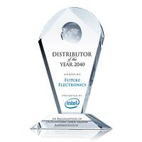 Crystal Distributor of the Year Award Plaque