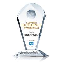 Crystal Supplier Excellence Award Trophy