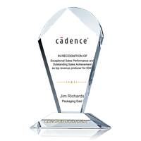 Crystal Geodesic Top Revenue Producer Award Trophy