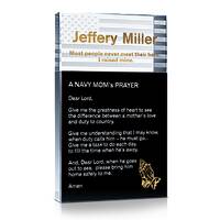 Custom Engraved Crystal A Navy’s Mom’s Prayer Gift Plaque
