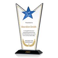 Custom Crystal Star Employee Excellence Award