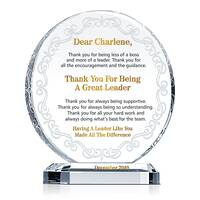 Custom Thank You Plaque for Boss – Inspirational Gift for Great Leadership