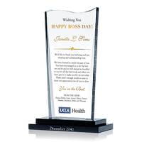 Personalized Crystal Boss's Day Gift Plaque