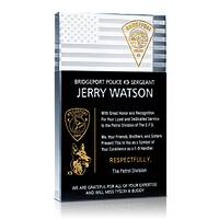 Federal Officer Retirement Plaque – Personalized Crystal Gift for DHS & ICE Agents