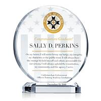 Law Enforcement Oath of Honor Graduation Plaque