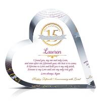 Crystal 15th Anniversary Gift to Wife