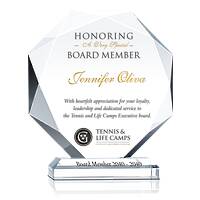 Crystal Board of Director Appreciation Plaque