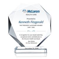 Crystal Board Member Retirement Gift Plaque