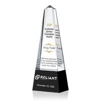 Personalized Crystal Customer Service Award Trophy