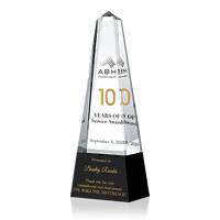 Obelisk Shaped Crystal Employee Years of Service Awards