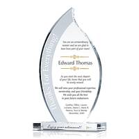 Flame Crystal Retirement Gift Plaque for Boss, Mentor, Supervisor