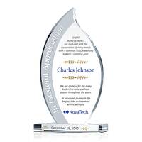 Flame Employee Departing Appreciation Award Plaque