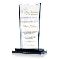 Premio de Cristal Ondulado Para Servicio de Jubilación