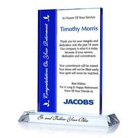 Crystal Retirement Congratulation Gift Plaque for Co-worker