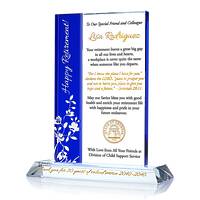 Personalized Crystal Religious Retirement Gift Plaque