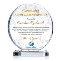 Outstanding Achievement Crystal Award – Custom Personalized Milestone Gift