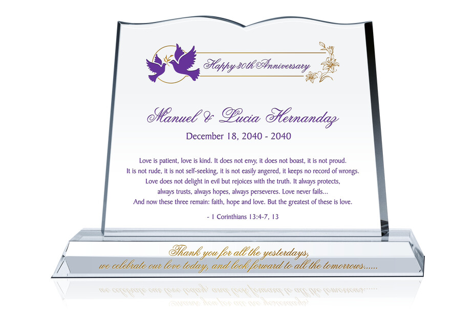Endless Love Bible Anniversary Plaque