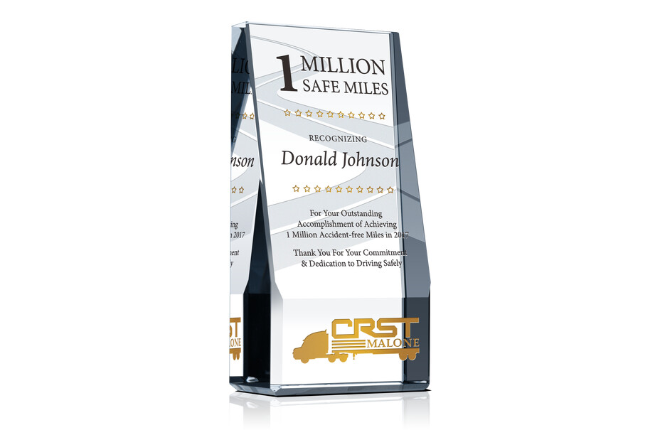 One Million Miles Safe Driver Award