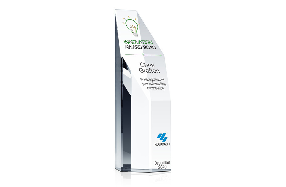 Personalized Crystal Corporate Innovation Award Trophy