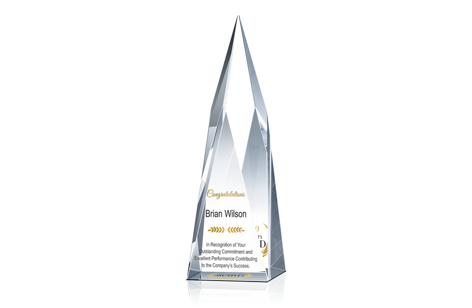 Personalized Crystal President’s Award Trophy