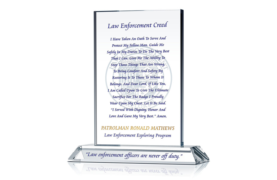 Law Enforcement Creed Plaque