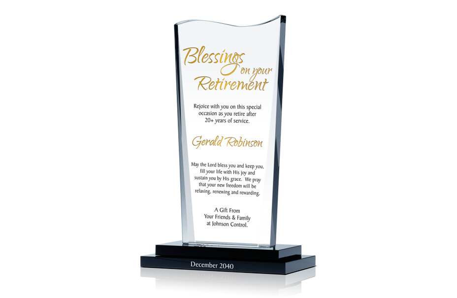 “Blessing on your Retirement” Religious Employee Retirement Gift plaque