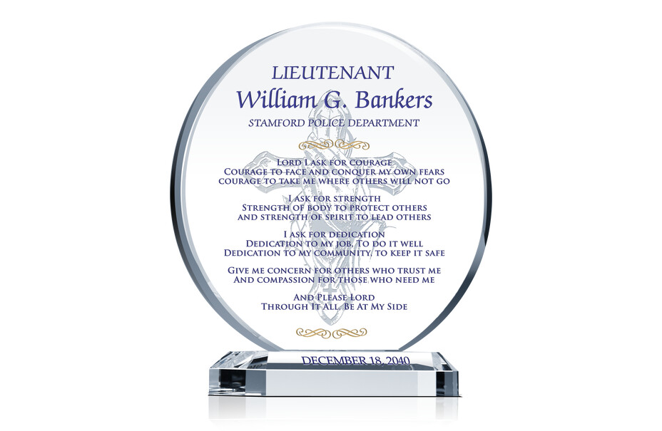 Policeman’s Prayer Gift Plaque