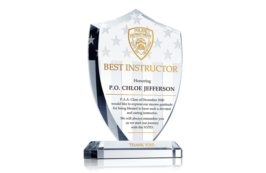 Police Academy Instructor Gift Plaque