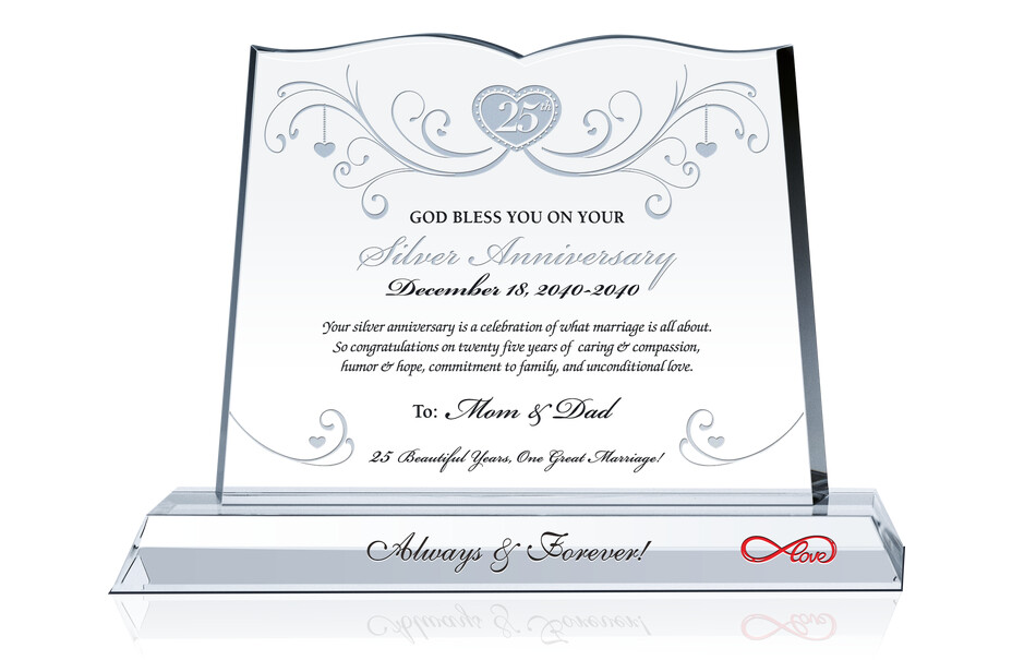 Christian Silver Anniversary Gift for Parents