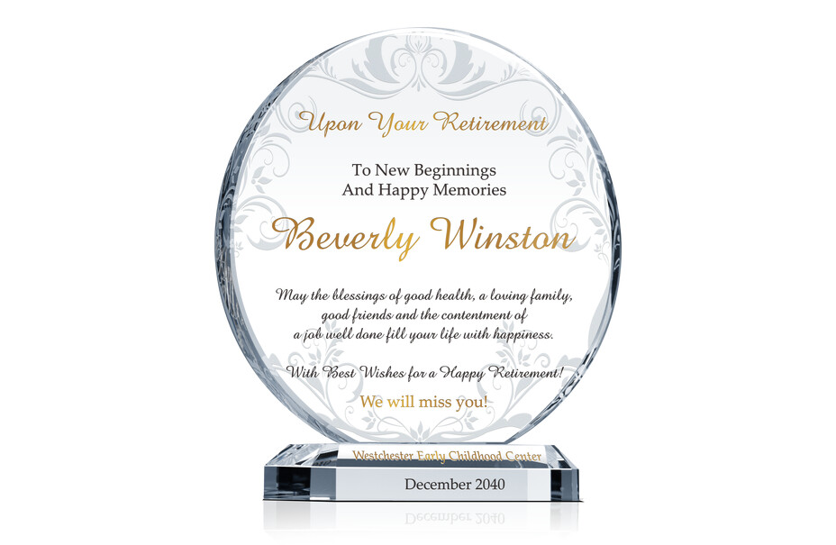 Best Wishes Corporate Retirement Gift Plaque for Colleagues & Friends