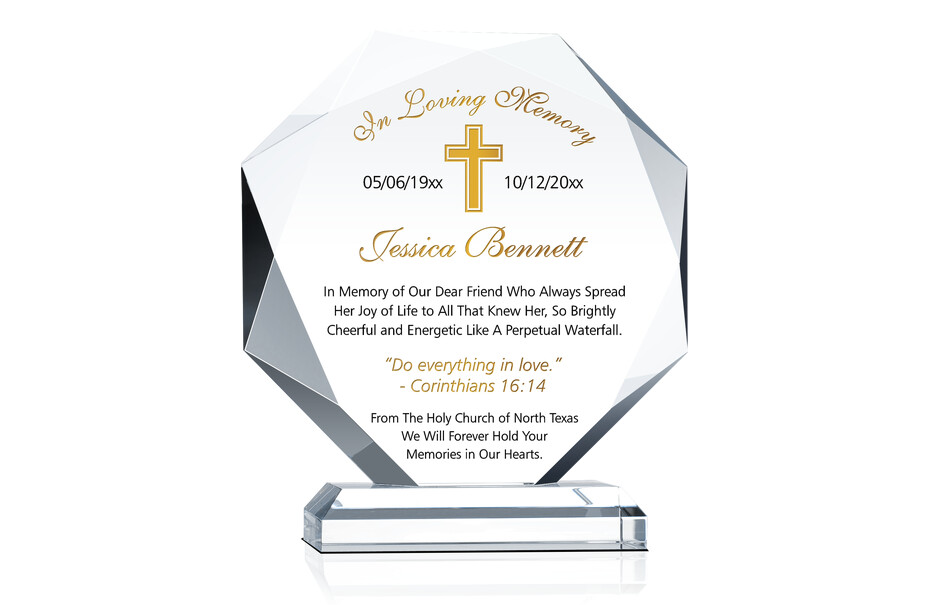 Personalized In Loving Memory Gift Plaque