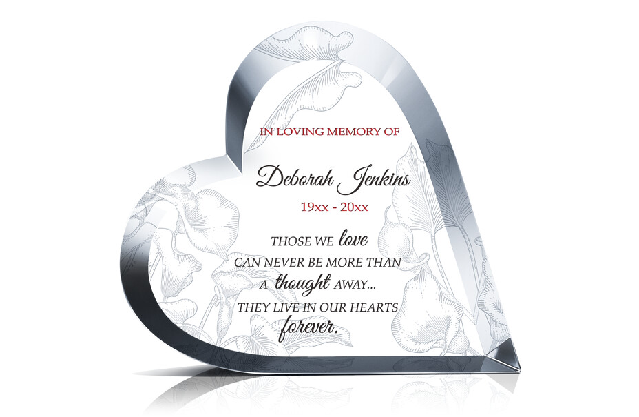 Personalized Standing Heart Memorial Gift